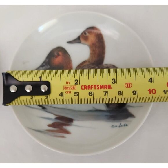 Nature's Heritage Plates Lot Of 2 Plates Canvasback and Canada Geese 4" Vintage - Picture 2 of 5
